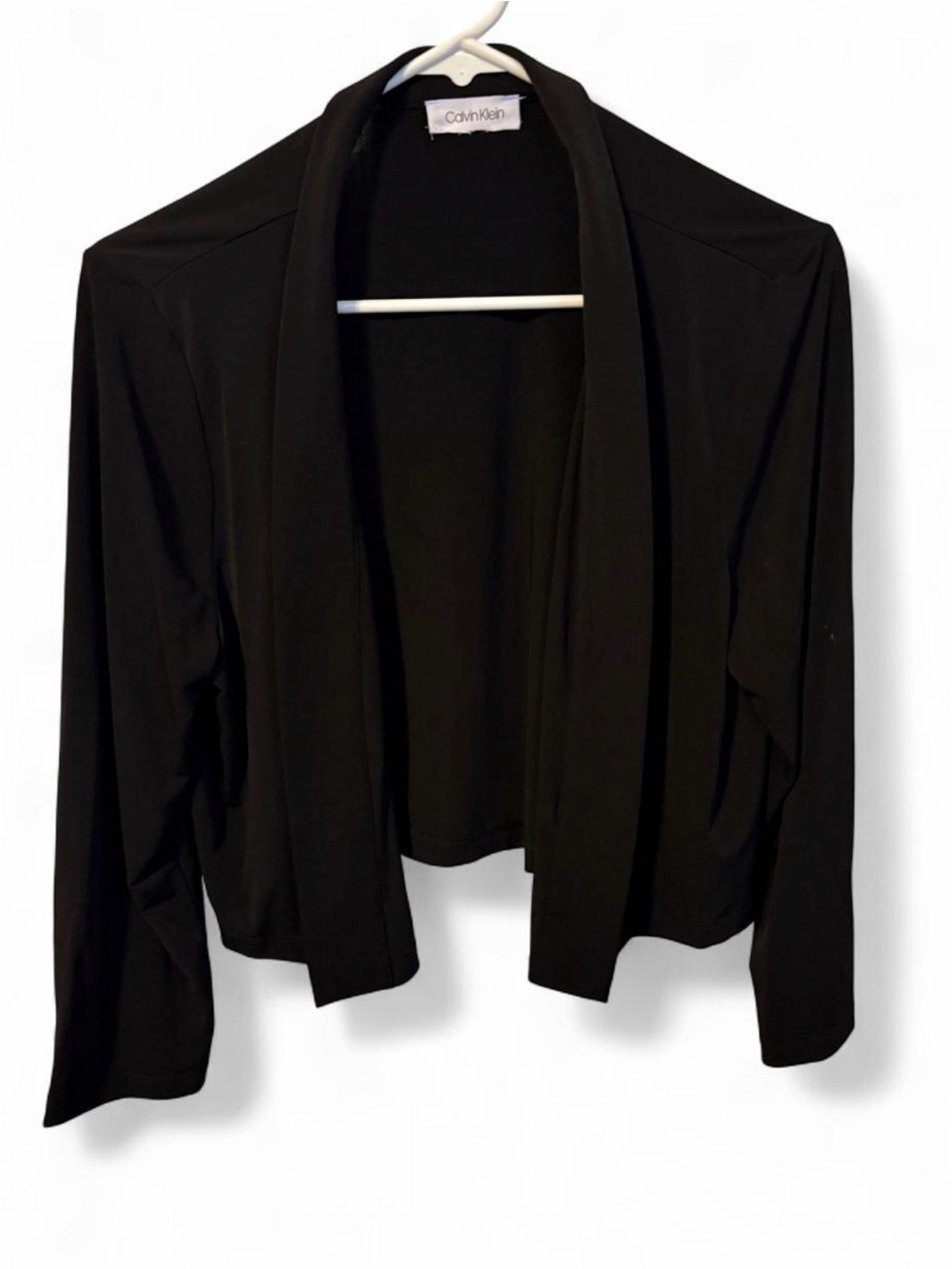 Calvin Klein Black Open-Front Lightweight Cardigan